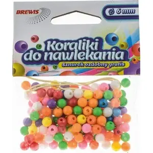 Beads BREWIS 6 mm K6-10 MIX for threading — BREWIS