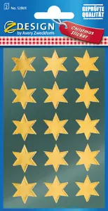 Decorative paper stickers Avery Zweckform 52801 Gold gloss 76×120 mm, 30 pcs (2 sheets)