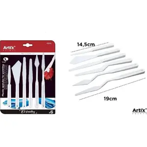 VERGIONIC paint scrapers set, plastic, 6 pieces