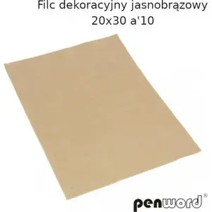 Decorative Felt Sheet Polsirhurt 20x30 cm light brown pack of 10
