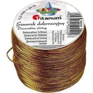 Metallic Cord with Core Titanum 1.5 mm x 30 m, Gold