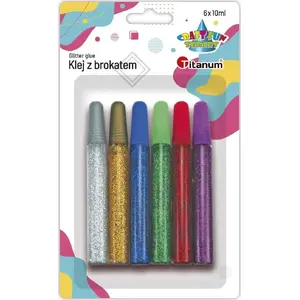 Līme ar spīdumiem Titanum Craft-Fun Series 6 krāsas x 10 ml — Titanum