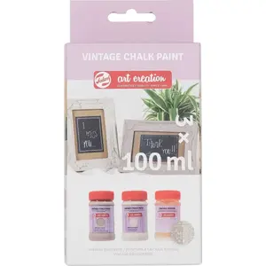 Набор Talens Art Creation Vintage Chalk Beiges — 2 x 100 мл краски с кракелюр-медиумом