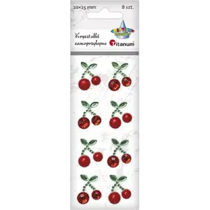 Self-adhesive Cherry Rhinestones pack 8 pcs — Craft with Fun