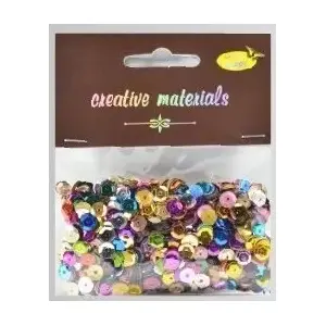 Glitter Sequins 6 mm 20 g, Craft with Fun