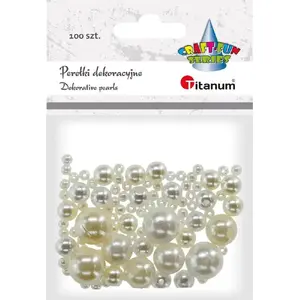 Titanum Perełki decorative beads white pearl mix 100 pcs Titanum AL134TIT