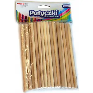 TEKA creative round wooden sticks 6 mm x 13.5 cm, pack of 50