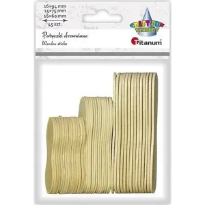 Wooden Stirring Sticks and Spoons mix 45 pcs Titanum