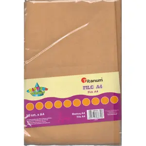Titanum Felt Sheets A4 Orange, pack of 10 – Titanum Filc A4 Pomarańczowy 345151