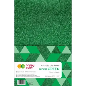 Glitter Foam Sheet Happy Color 20x30 cm 5 pcs Green