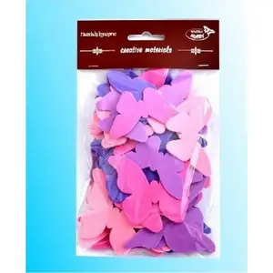 Titanum decorative butterflies, pink-purple, set of 52 pieces