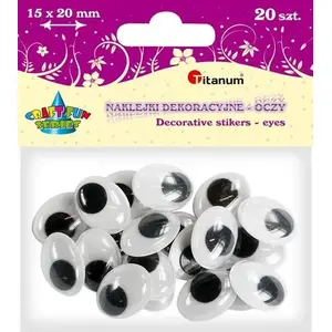 Self-adhesive Googly Eyes 15×20 mm Titanum 20 pcs, model 424107