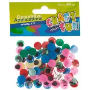 Craft with Fun movable eyes 12 mm pack — Ruchome oczka 12mm 290110
