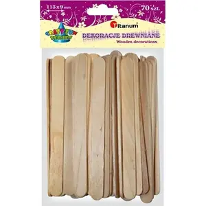 Decorative Wooden Sticks Titanum 70 pcs — craft and floral use, natural wood