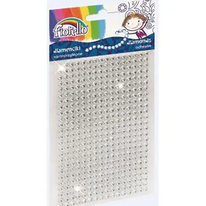 Decorative crystal stickers Fiorello GR-DS039-4, pack with assorted self-adhesive rhinestones (MPN 256931)