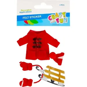 Craft with Fun felt ornament set CFBN286 – winter designs, 4 pieces