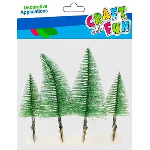 Набор декоративных украшений Craft with Fun, елочные формы 19/14 см, 4 шт.