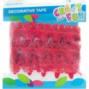 Craft with Fun decorative felt ribbon 2 m x 1.6 cm, reindeer design — craft trim