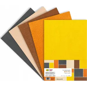 Decorative felt sheets set, Happy Color MIX F2, 5 pcs