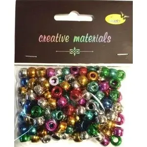 Metal Beads FANDY 6 mm, 36 g, approx. 150 pcs, mixed colors