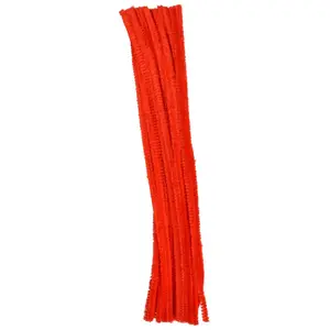 Проволока с ворсом Chenille 6 мм × 30 см, 25 шт — Carioca (красная)