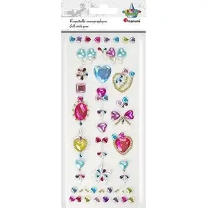 Titanum self-adhesive crystals for tattoo and body jewelry mix, decorative rhinestones pack