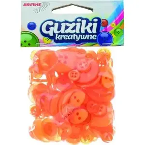 BREWIS buttons pack 40 g GU 2 — orange, small sewing buttons