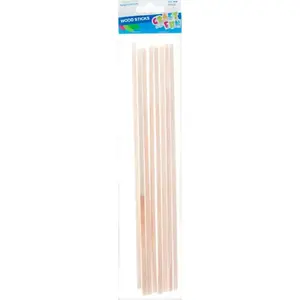 Flat Wooden Decorative Ornament 30 cm Craft with Fun PAT NAT2MM — natural finish, pack of 8