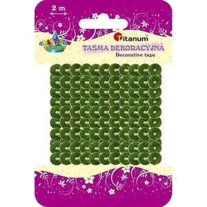 Sequin trim tape Milan 6 mm x 2 m, green