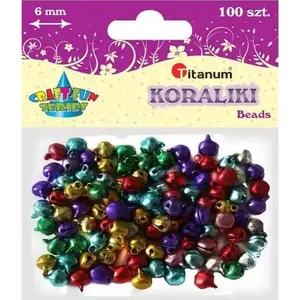 Metal Craft Bells Titanum 100 pcs, mixed 6 mm sizes, craft supply