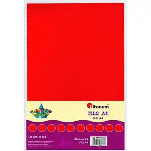 Decorative felt sheets Titanum, 10 sheets A4, red (Craft-Fun)