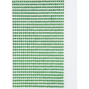Self-adhesive craft rhinestones Dalprint DPCRAFT 3 mm, 806 pcs, light green