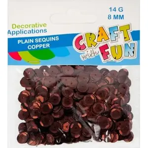 Button Craft with Fun CF CEKINY GLADKIE 8 mm copper — sewing and decorative button