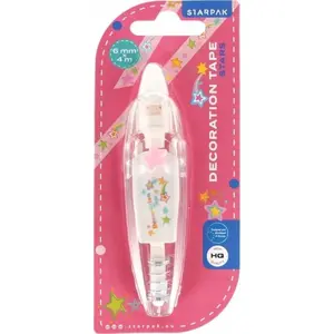 Decorative Ribbon STARPAK TASMA DEKOR SPRZYL GWIAZDKI 6 mm × 4 m, festive star pattern