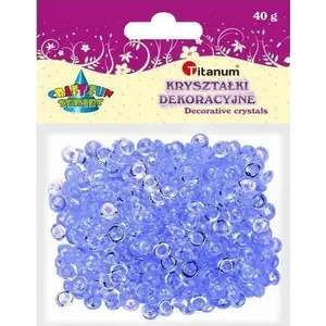 Plastic half-round craft beads Titanum — lilac, 40 g pack