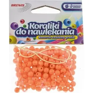 Beads BREWIS 6 mm, model K6-3, gold color, pack from BREWIS