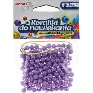 Beads BREWIS 6 mm for Stringing K6-6 violet, BREWIS