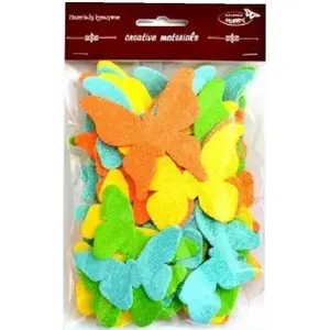 Decorative glitter butterflies set Tulup — 52 pieces