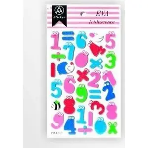 Foam Stickers with Light Glitter VERGIONIC – decorative craft stickers, foam elements