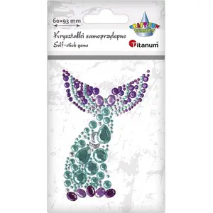 Titanum self-adhesive mermaid tail crystals 60 x 93 mm, decorative nail art appliques