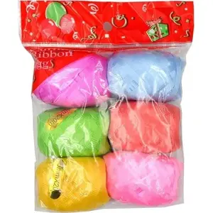 SCHEMAT corrugated ribbon pack 6 colors – decorative crafting ribbon set