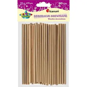 Decorative Round Sticks Titanum 60 pcs - craft accessories for floral arrangements and DIY