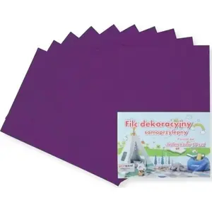 Self-adhesive felt sheet INTERDRUK Filc A4 purple 20x30 cm 10 pcs