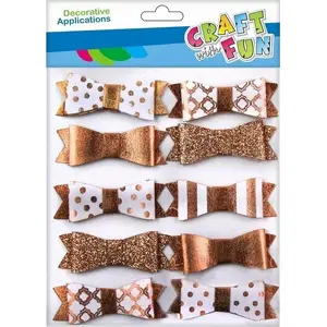 Decorative Paper Ornaments Craft with Fun CF OZDOBA DEK PAP SPRZYL KOKARD 10 pcs with Glitter