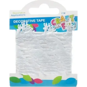 Decorative ribbon Craft with Fun CF OZDOBA RENIFER 2 m × 2.5 cm silver