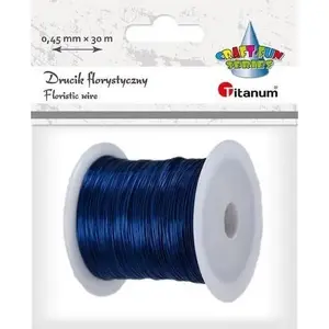 Floristry Wire Titanum 0.45 mm x 30 m, blue (Titanum, model 396926)