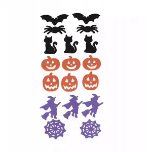 Craft with Fun EVA Pumpkin Decorations, mixed designs, 10×19 cm, pack PBH 12/144