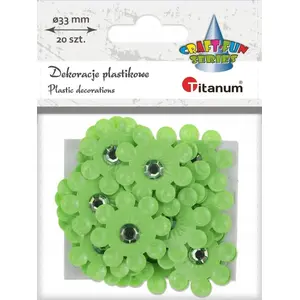 Self-adhesive 3D Lime Flowers, Titanum, set of 20 — decorative wall stickers