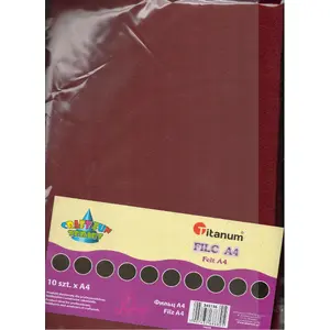 Felt sheets Titanum A4 burgundy pack of 10
