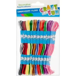 Embroidery Floss Set Craft with Fun MULINA 10 — 10 skeins mixed colors